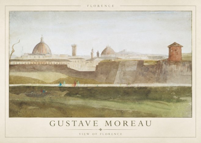 Gustave Moreau View of Florence No2 - Plakát