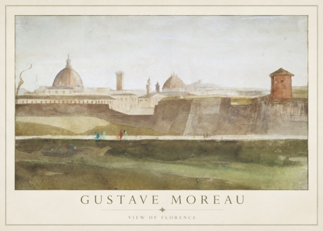 Gustave Moreau View of Florence No3 - Plakát