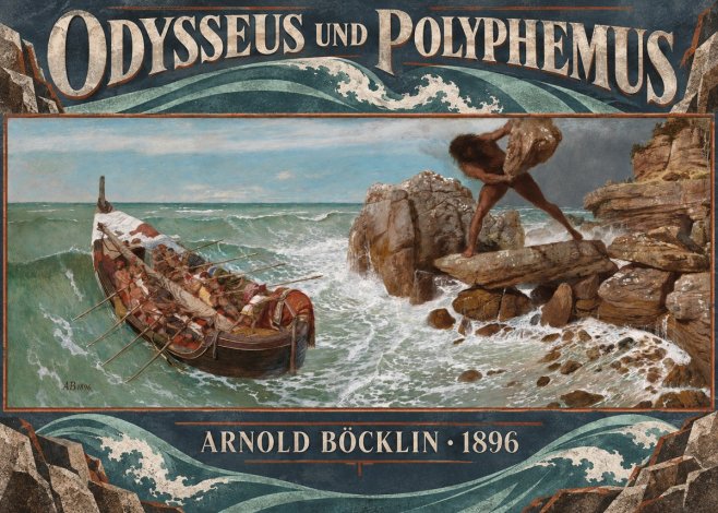Arnold Böcklin Odysseus Und Polyphemus No5 - Plakát