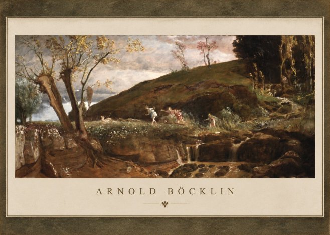 Arnold Böcklin Nymphs and Satyr No1 - Plakát