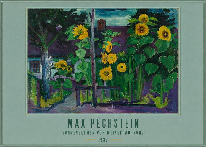 Max Pechstein Sonnenblumen Vor Meiner Wohnung No2 - Plakát