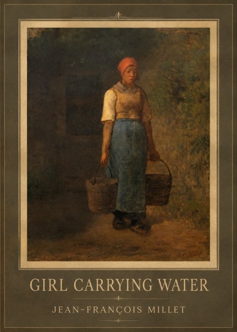 Jean-François Millet Girl Carrying Water No1 - Plakát