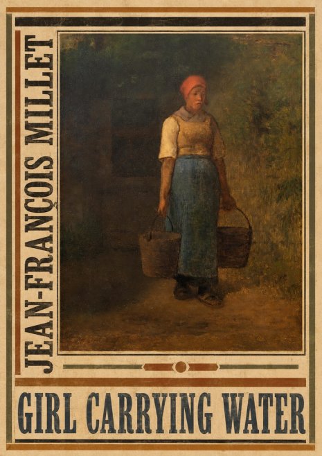 Jean-François Millet Girl Carrying Water No4 - Plakát