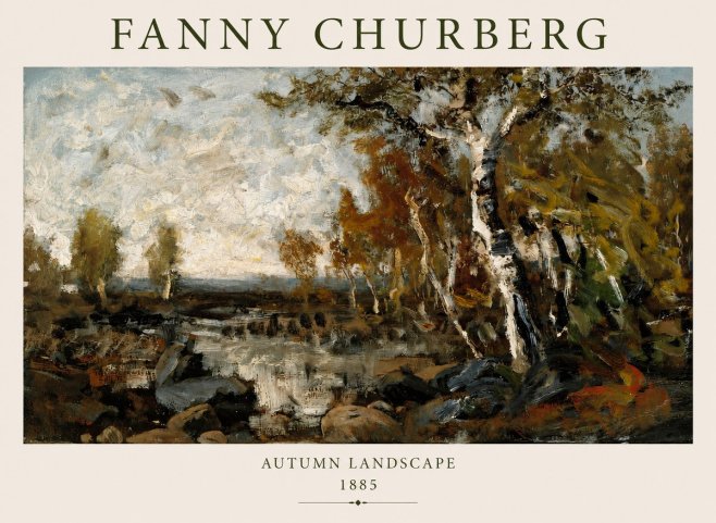 Fanny Churberg Autumn Landscape No1 - Plakát