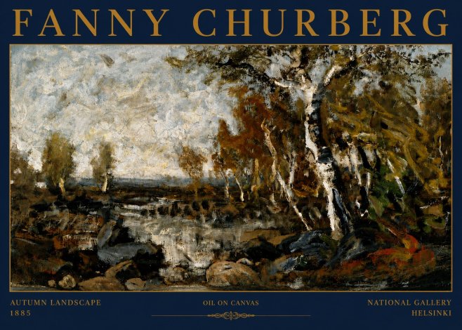 Fanny Churberg Autumn Landscape No4 - Plakát