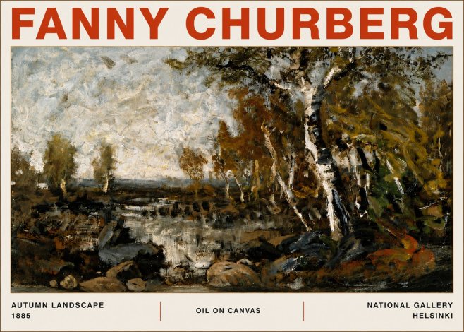 Fanny Churberg Autumn Landscape No5 - Plakát