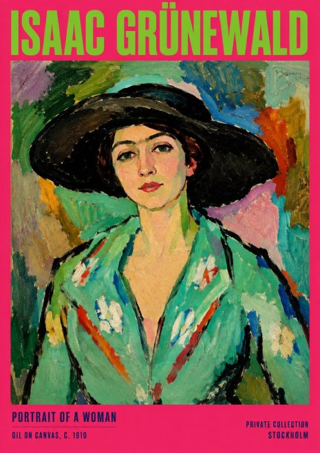 Isaac Grünewald Portrait of a Woman No2 - Plakát