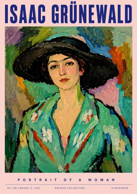 Isaac Grünewald Portrait of a Woman No3 - Plakát