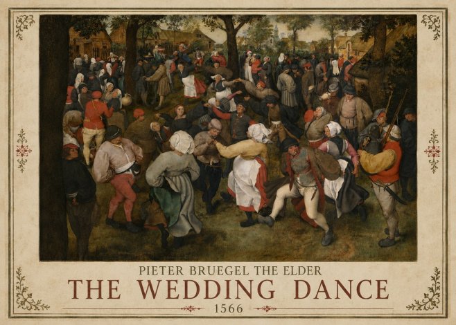 Pieter Bruegel The Wedding Dance II No1 - Plakát