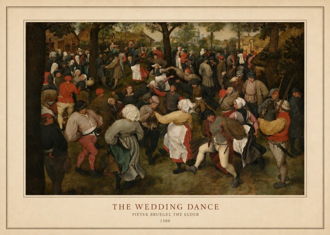 Pieter Bruegel The Wedding Dance II No4 - Plakát