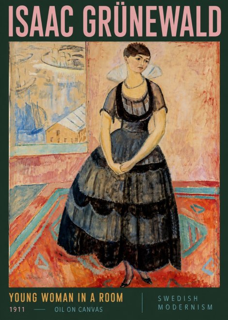 Isaac Grünewald Young Woman in a Room No5 - Plakát