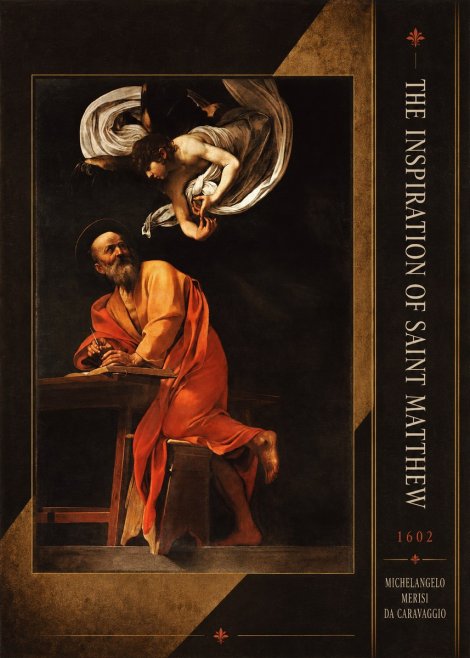 Michelangelo Merisi da Caravaggio The Inspiration of Saint Matthew II No3 - Plakát