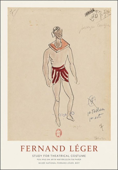 Fernand Léger Study for Theatrical Costume No1 - Plakát