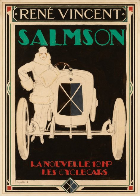 René Vincent Salmson La Nouvelle 10Hp Les Cyclecars No2 - Plakát