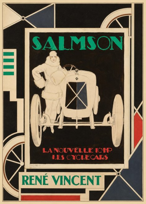 René Vincent Salmson La Nouvelle 10Hp Les Cyclecars No6 - Plakát