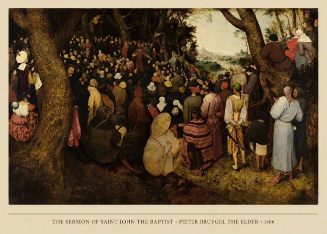 Pieter Bruegel The Sermon of Saint John the Baptist II No4 - Plakát