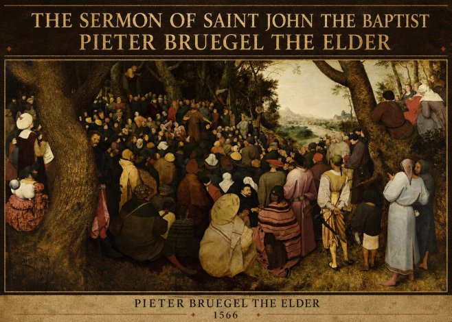 Pieter Bruegel The Sermon of Saint John the Baptist II No5 - Plakát