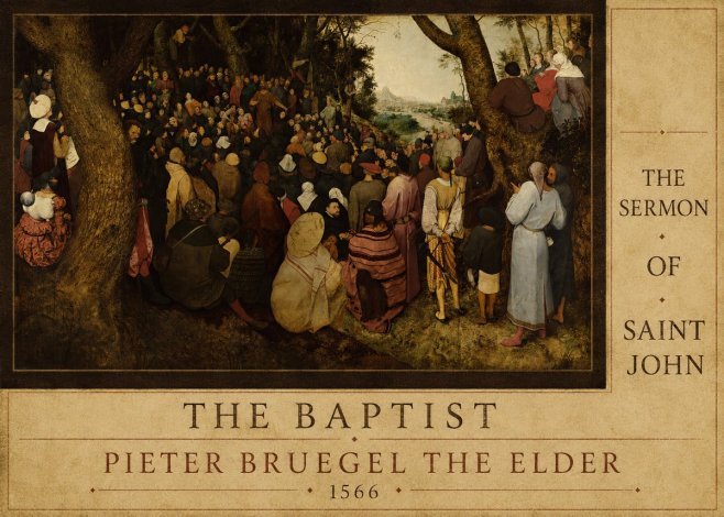 Pieter Bruegel The Sermon of Saint John the Baptist II No6 - Plakát