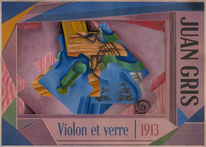 Juan Gris Violon Et Verre No6 - Plakát