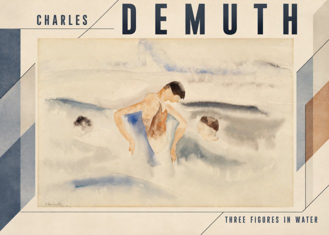 Charles Demuth Three Figures in Water No4 - Plakát