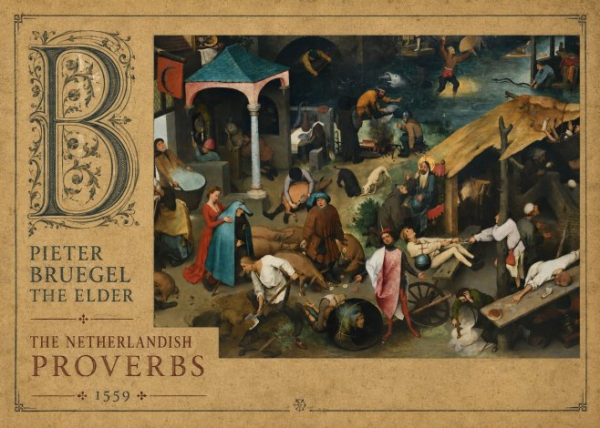 Pieter Bruegel The Netherlandish Proverbs III No5 - Plakát