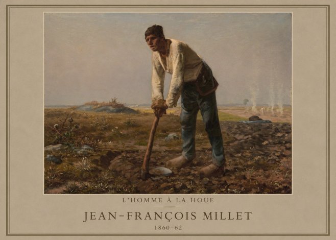 Jean-François Millet L'homme À La Houe No1 - Plakát