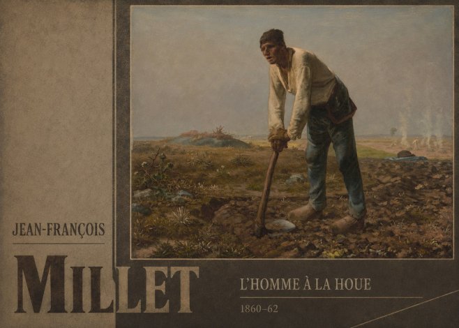 Jean-François Millet L'homme À La Houe No3 - Plakát