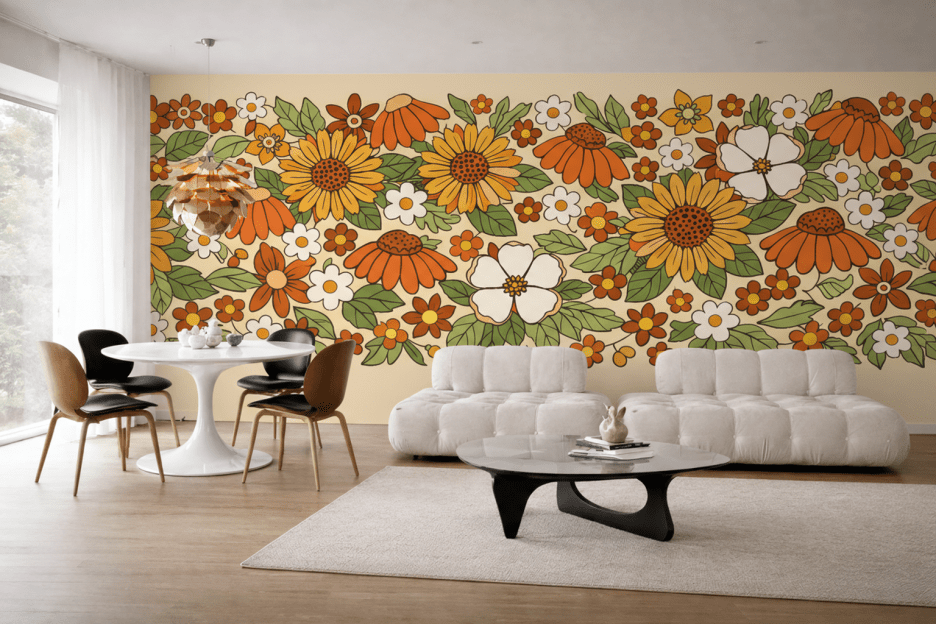 Sunlit Blossom Field