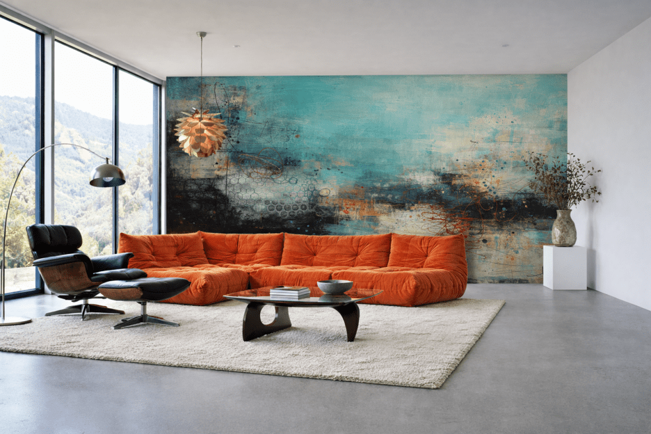 Swirling Aqua Canvas