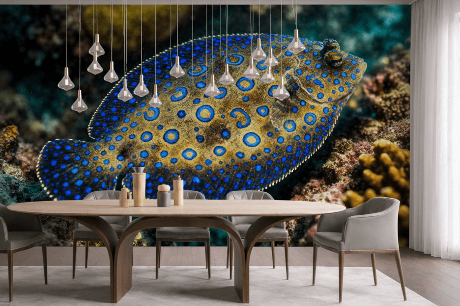 Cobalt Flounder Mural
