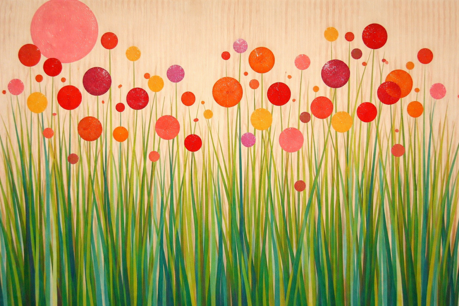 Vibrant Sphere Meadow