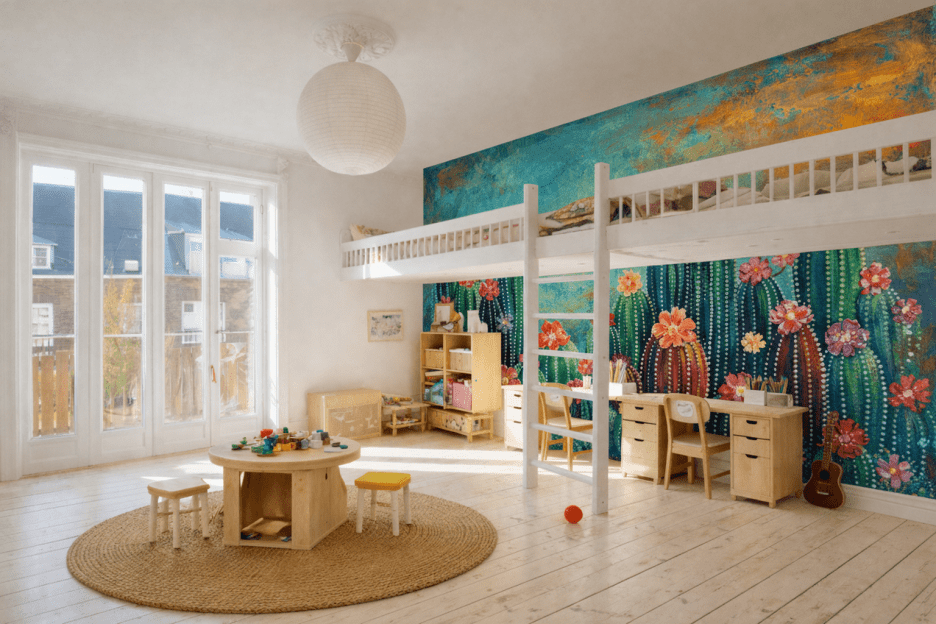 Blooming Cactus Field