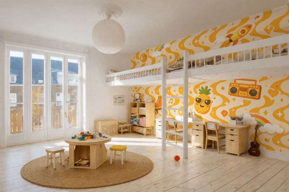 Whimsical Retro Mural