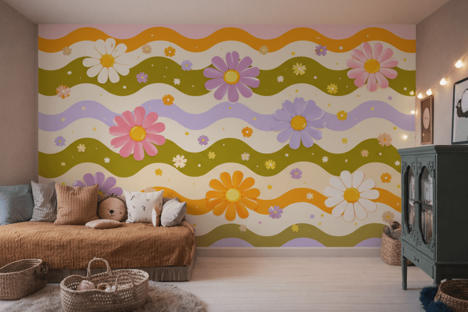 Whimsical Blossom Waves