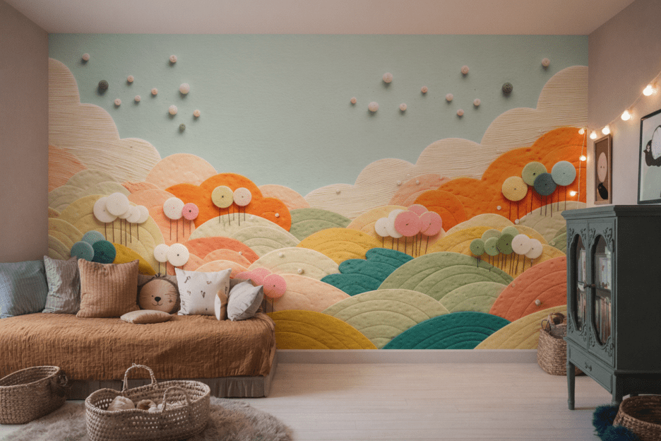 Pastel Rippled Hills