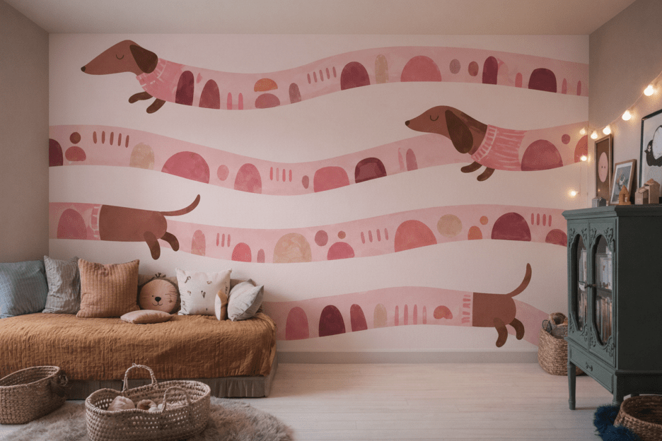Pastel Dashing Hounds