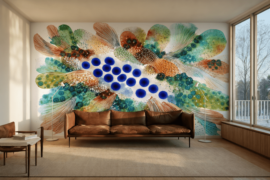 Vibrant Watercolor Ferns