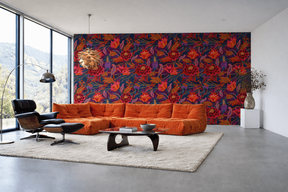 Vivid Blossom Tapestry