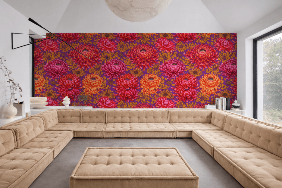 Saffron Chrysanthemum Tapestry