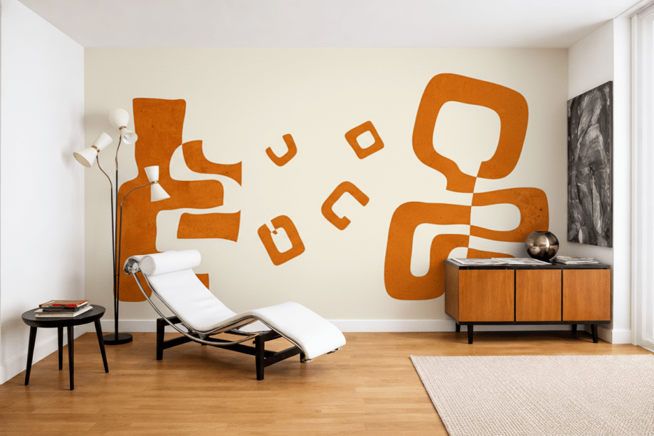 Ochre Geometric Whimsy