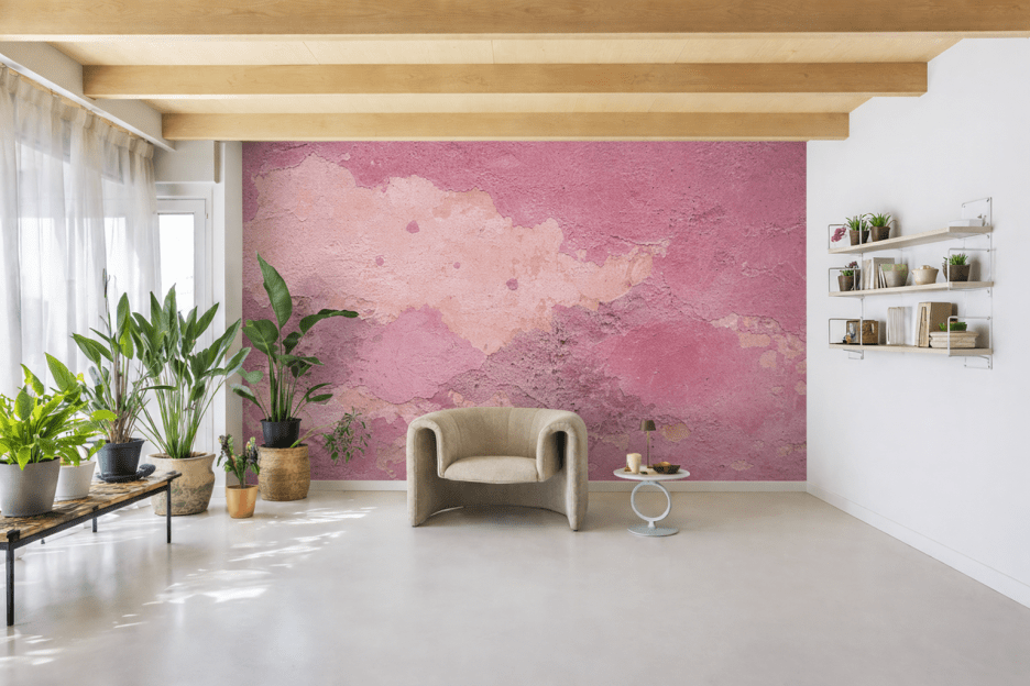 Rosy Textural Canvas