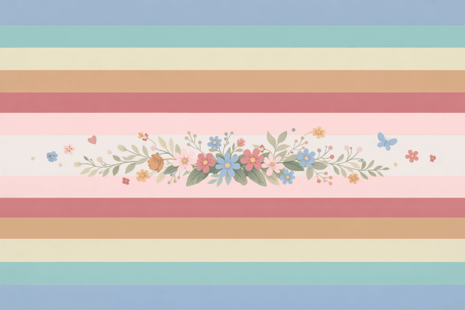 Floral Stripe Canvas