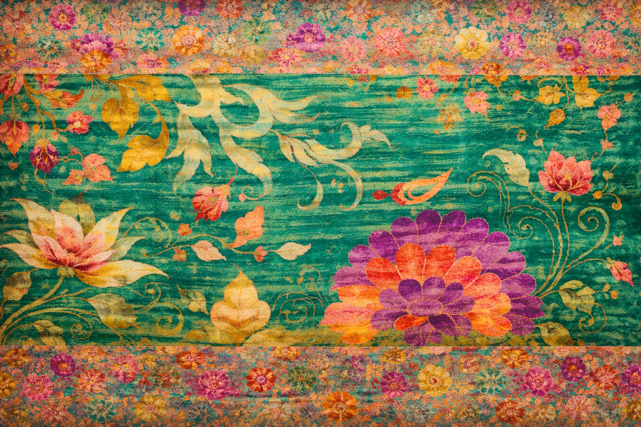 Vibrant Lotus Tapestry