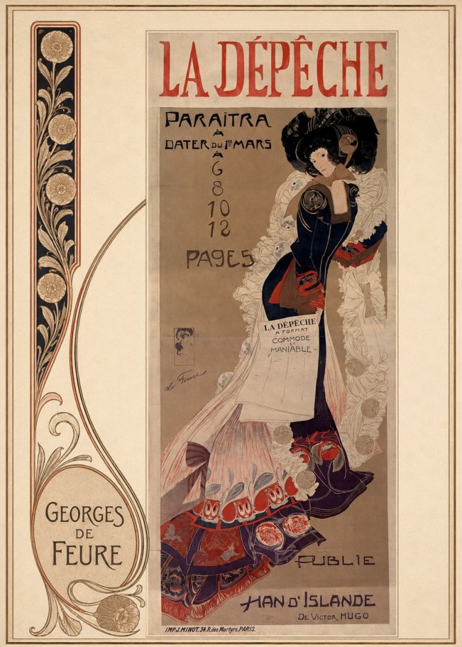 Georges de Feure La Dépêche I No6 - Plakát