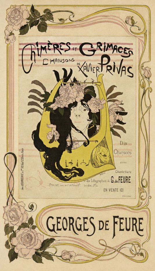 Georges de Feure Chimères Et Grimaces No2 - Plakát