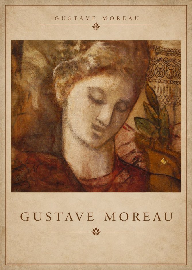 Gustave Moreau Female Head Study No4 - Plakát