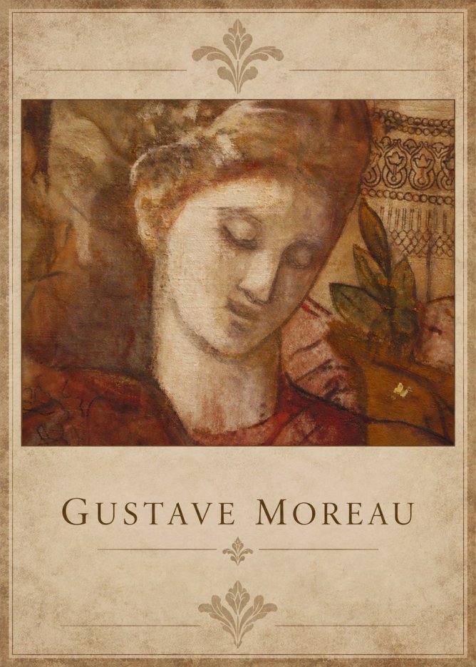 Gustave Moreau Female Head Study No5 - Plakát