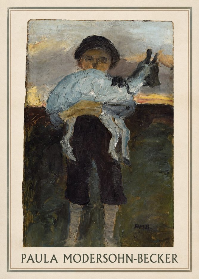 Paula Modersohn-Becker Boy with Goat No1 - Plakát
