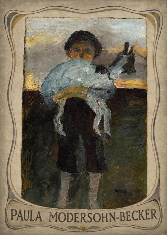 Paula Modersohn-Becker Boy with Goat No3 - Plakát