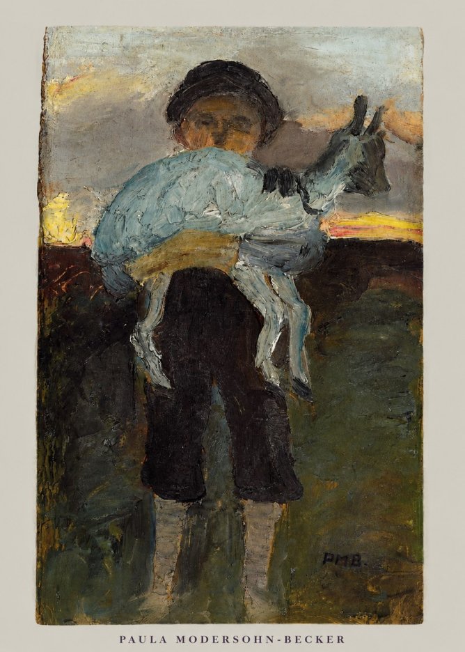 Paula Modersohn-Becker Boy with Goat No6 - Plakát